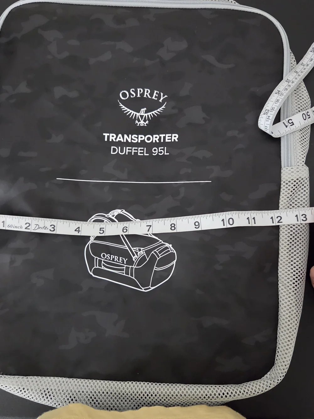 Osprey Transporter Duffel 95L Packing Cube – Black/Gray Camo